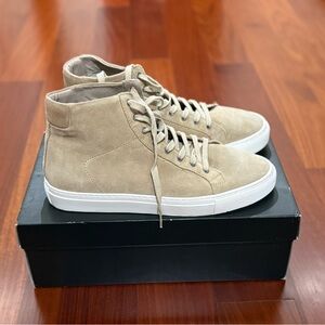 Saks Fifth Avenue Beige High-Top Sneakers size 9.5